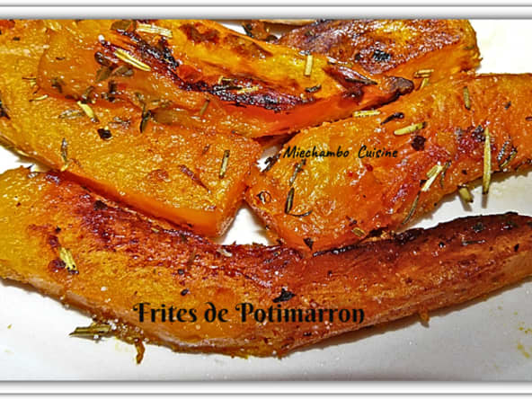 Frites de potimarron à la fleur de sel aux herbes de Provence