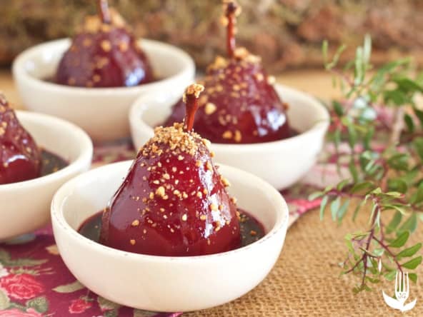 Recette facile de poires au vin et cassis