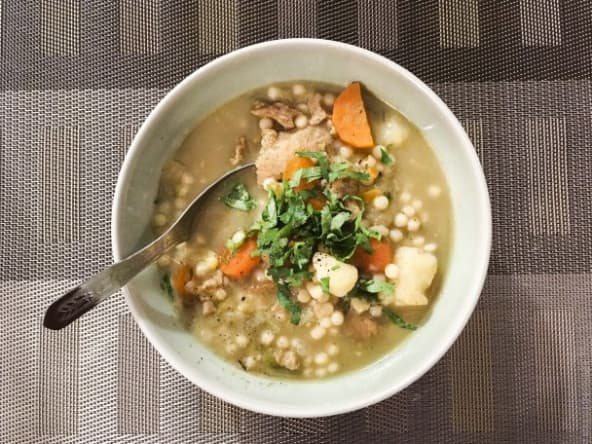 Chicken soup - recette de soupe de poulet vegan