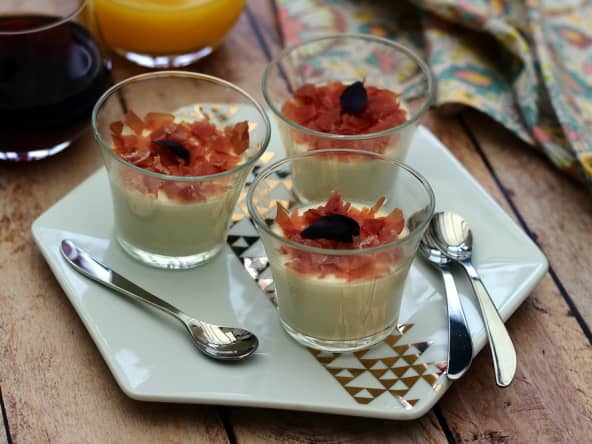 Panna cotta au parmesan et jambon cru