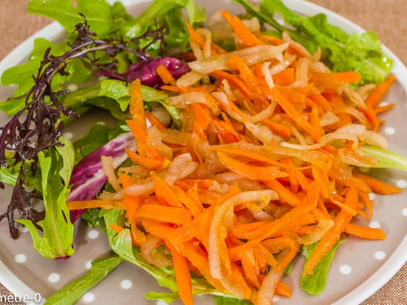 Salade de carottes rapées à la poire de terre
