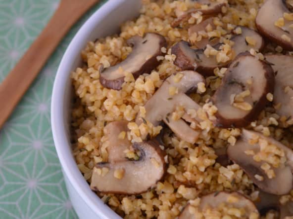 Boulgour aux champignons - recette au cookeo