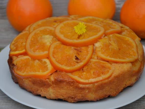 Gâteau renversé au yaourt et à l’orange