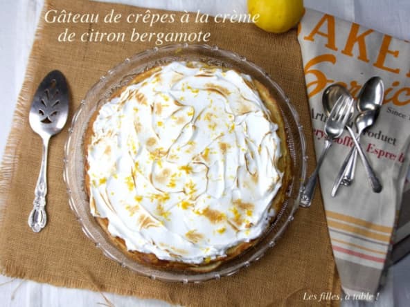 Gâteau de crêpes à la crème de citron bergamote