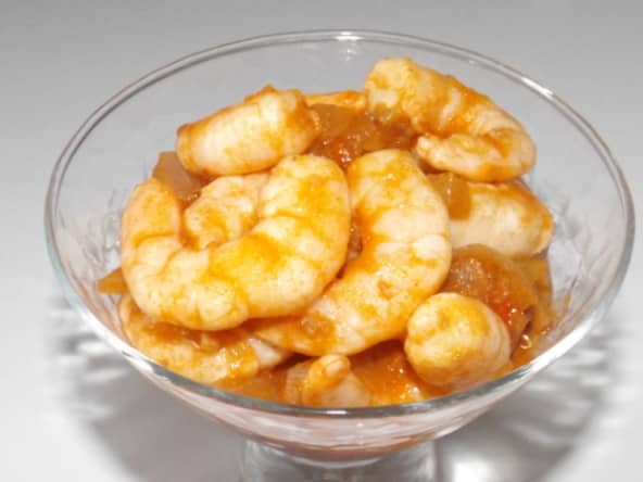 Crevettes à la sauce chili