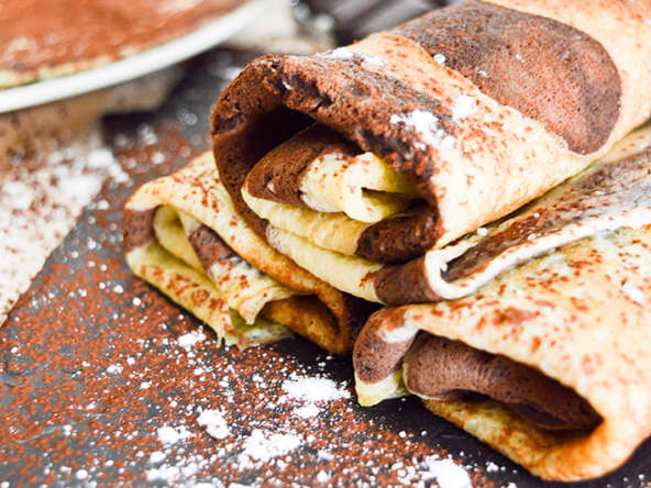Crêpes tourbillon originales au cacao