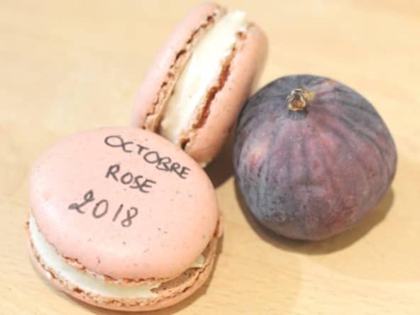 Macarons figue et chocolat Dulcey