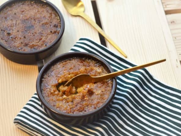 Riz au lait comme une crème brûlée