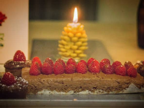 Royal au chocolat et framboises