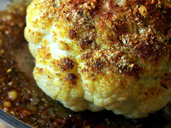 Chou-fleur entier aux épices