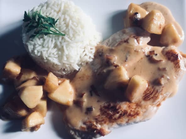 Escalope de dinde à la normande