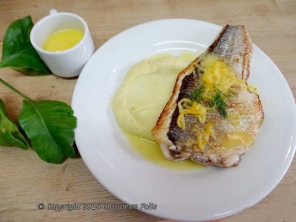 Poisson : filets de Daurade sauce aux agrumes et au gingembre