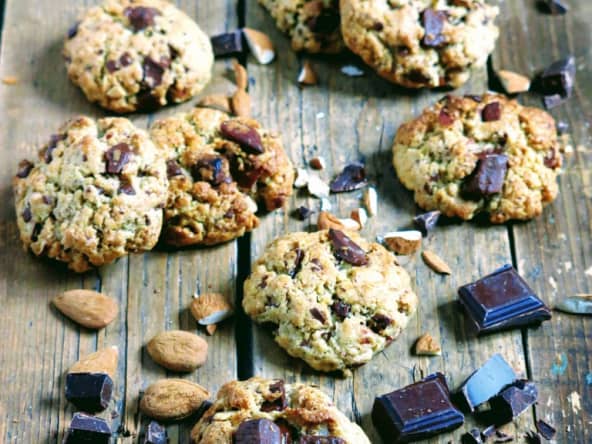Cookies à la purée d'amande et au chocolat