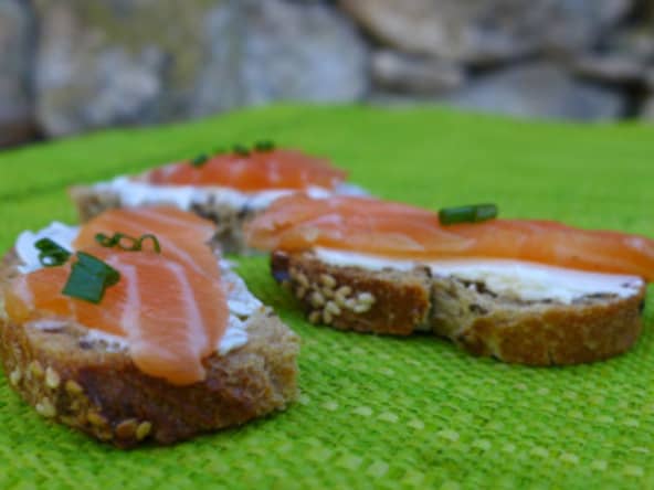 Toast saumon mascarpone