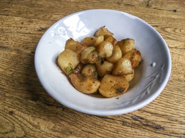 Navets glacés avec une pointe de sucre