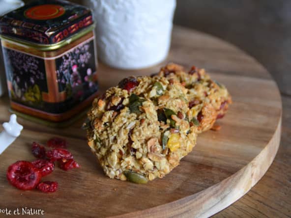 Biscuits aux flocons d'avoine, aux cranberries et aux graines de courge