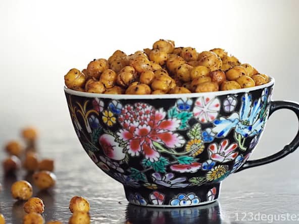 Pois chiches grillés au four bien croustillants