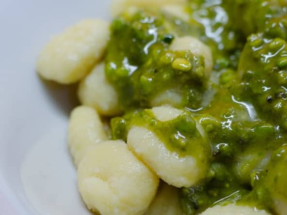 Gnocchi au pesto de pistaches
