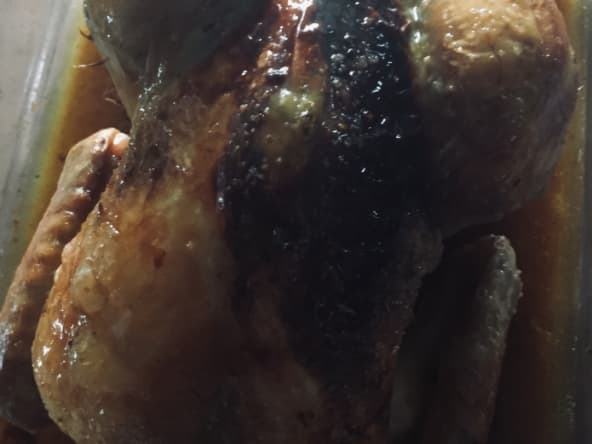 Poulet rôti au thym et au romarin