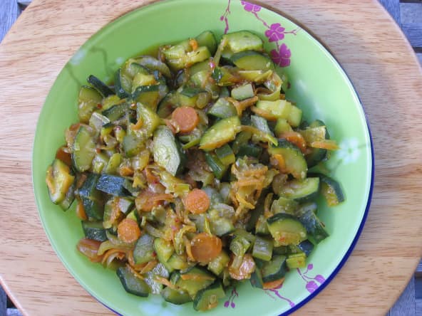 Poêlée de carottes, navets et courgettes aux cinq parfums