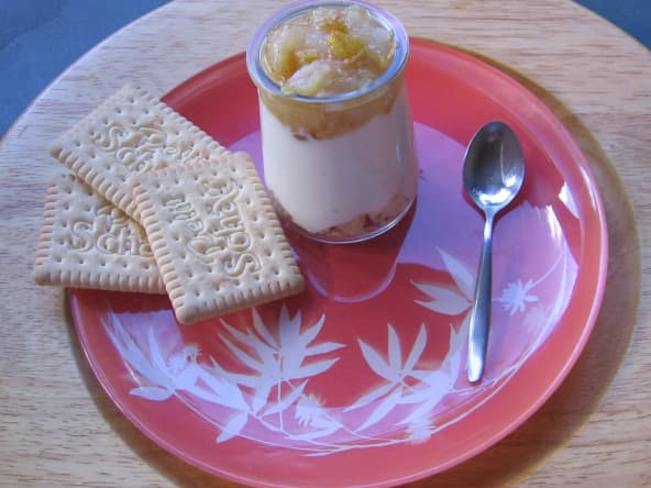 Verrines mascarpone-coco et poire