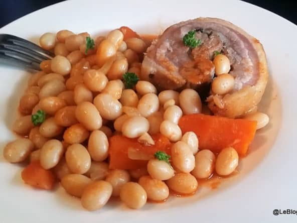 Haricots Coco de Paimpol avec Poitrine Roulée