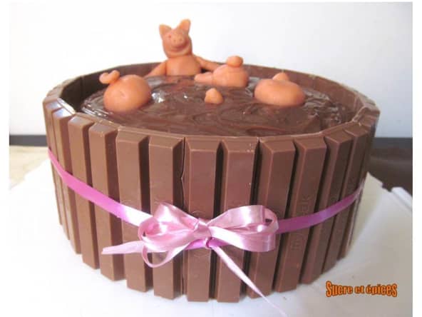 Gâteau bain de boue de cochons