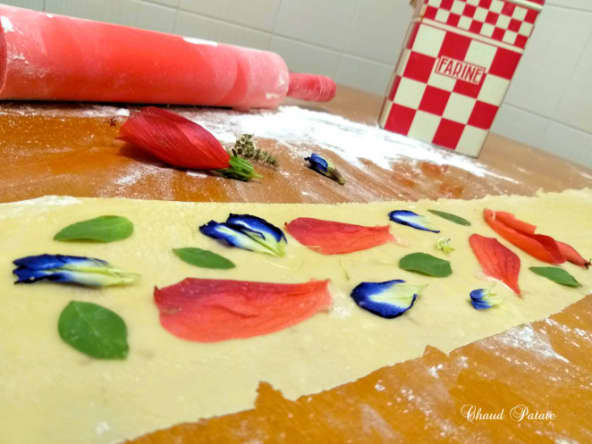 Pâtes fraîches fleuries