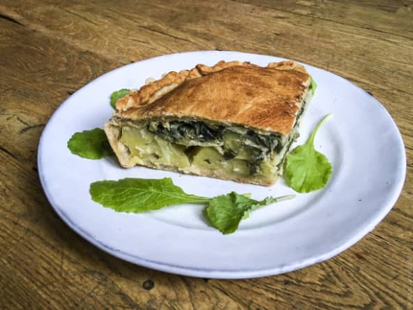 Tourte aux blettes, épinards et fanes