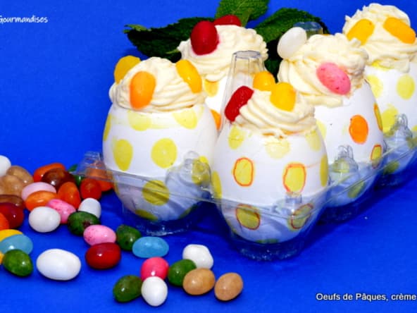 Œufs de Pâques à la crème citronnée.
