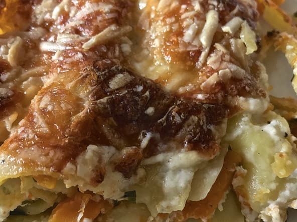 Gratin de lasagnes au potiron et à la ricotta