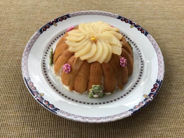 Charlotte aux poires et au caramel