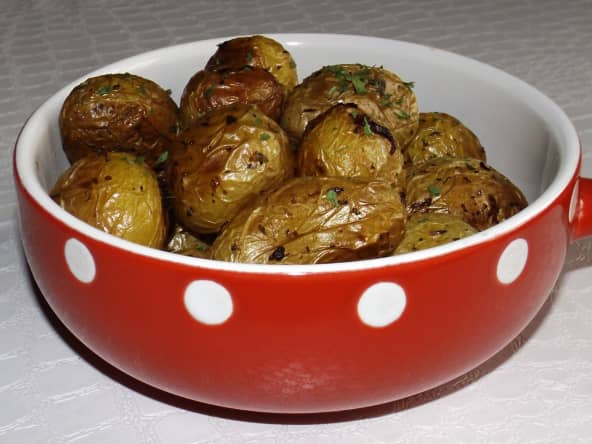 Pommes de terre grenailles rôties au four bien moelleuse