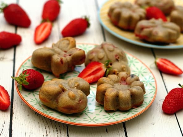 Gâteau fraise - amande