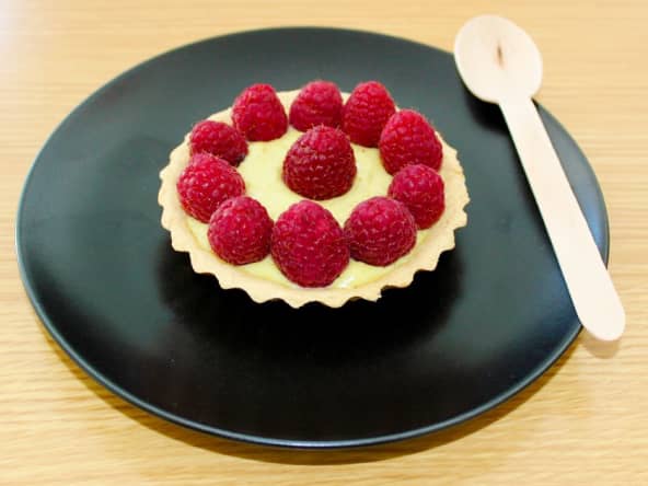 Tartelettes à la framboise sans gluten, sans lactose, sans lait