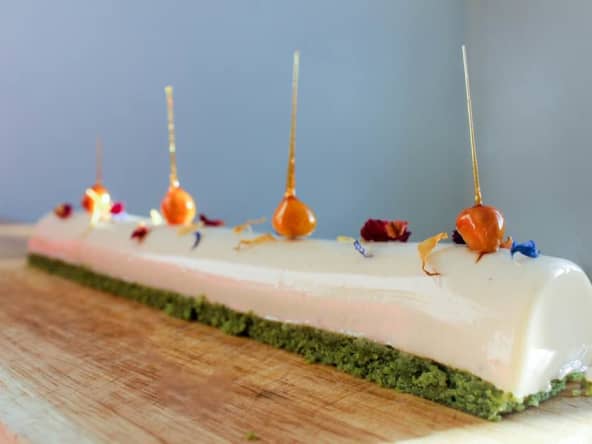 Bûches financiers au thé matcha sans gluten