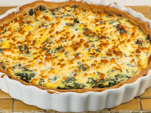 Tarte au riz et aux épinards