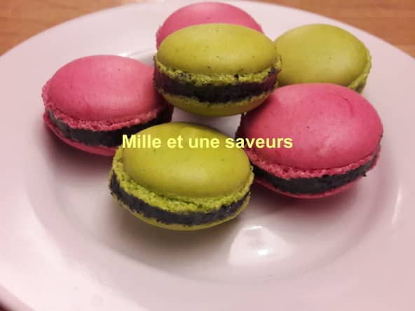 Macarons ganache sésame noir 