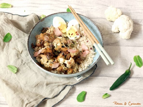 Chou-fleur à la japonaise sauce teriyaki