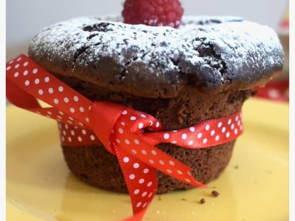 Fondant chocolat gingembre framboise -