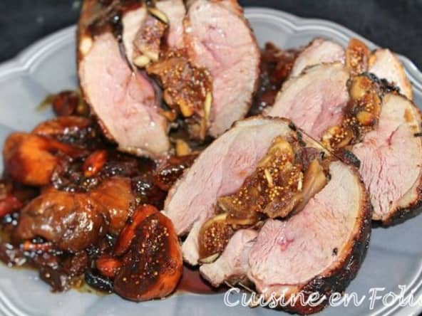 Rôti de canard aux fruits secs