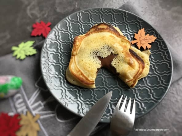 Pancakes fourrés au nutella