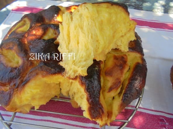 Brioche au safran et au citron fourrée à la crème de citron