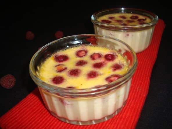 Crème au thé aux fruits rouges et aux framboises