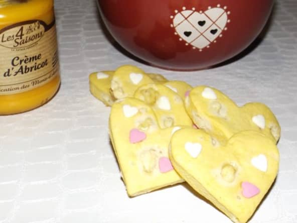 Sablés à la crème d'abricot et au chocolat blanc