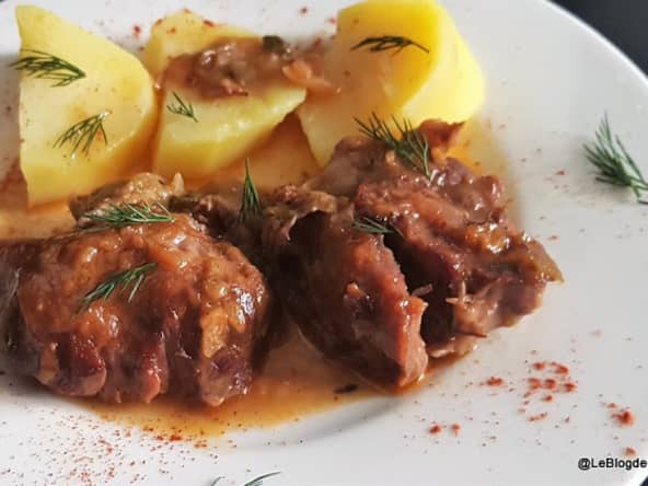 Joues de porc confites au cidre