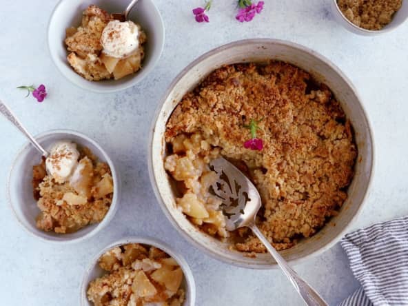 Crumble aux pommes très gourmand