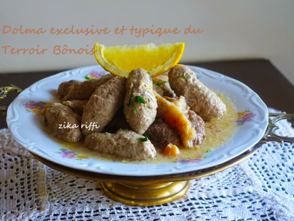 Dolma lham mkafet ou viande d'agneau hachée typique d'Annaba