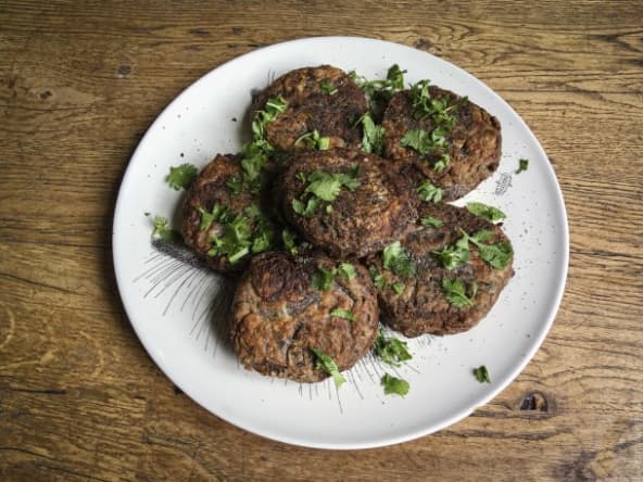 Galettes de haricots noirs