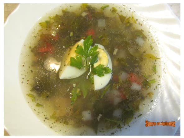 Soupe à l'oseille pleine de vitamines